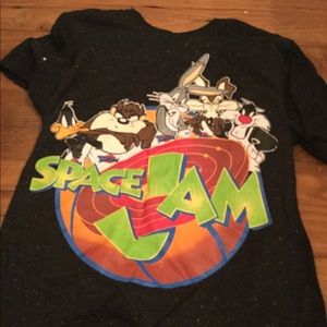 All black space jam shirt